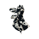 Cow. print scrub cap