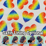 Rainbow hearts scrub cap