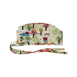 Camping forest animals scrub cap