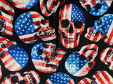 Patriotic skulls scrub cap