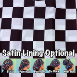 Checkered flag scrub cap