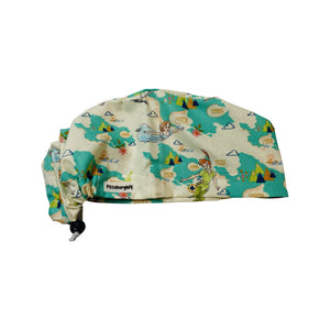 Character scrub cap (made with licensed Peter Pan fabric)