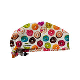 Rainbow donuts scrub cap