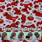 Character. scrub cap ( made with licensed Sesame Street fabric)