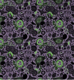 Character. scrub cap (made with licensed Haunted Mansion fabric)