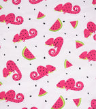 Pink chameleon watermelon scrub cap