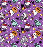 Halloween scrub cap ( made with licensed Hello Kitty fabric)