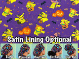 Halloween scrub cap ( made with licensed Pokémon fabric) ( non satin only)