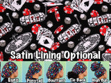 Black & Red casino scrub cap