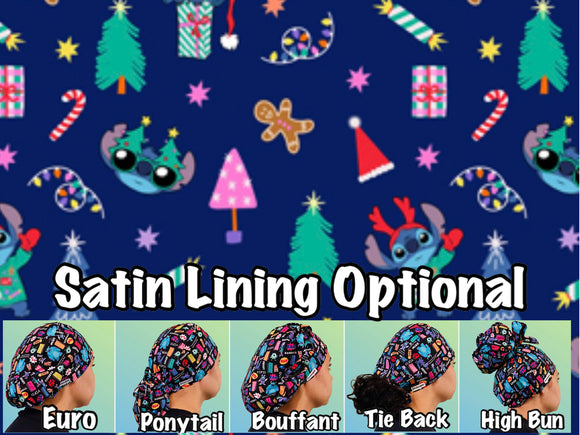 Character. scrub cap (made with licensed Lilo fabric)