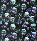 Skulls. and Flowers scrub cap