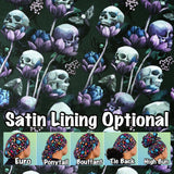 Skulls. and Flowers scrub cap