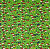 Aliens. in Christmas hats scrub cap