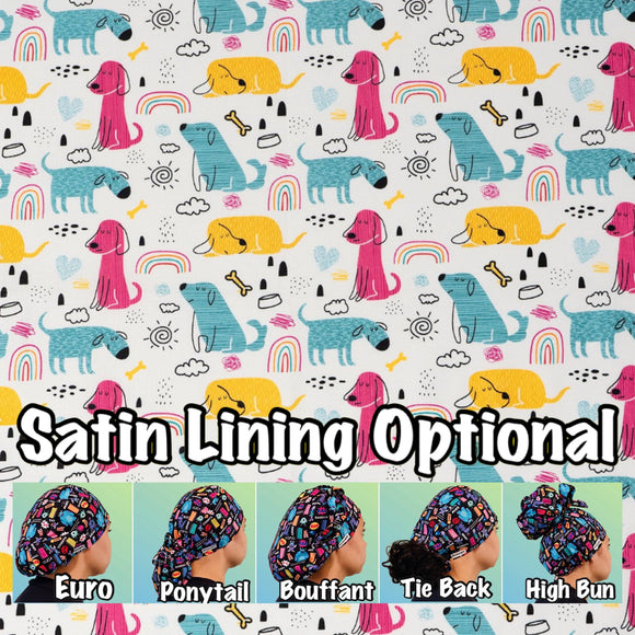Dogs. scrub cap