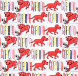 Character. scrub cap (made with licensed Clifford fabric)