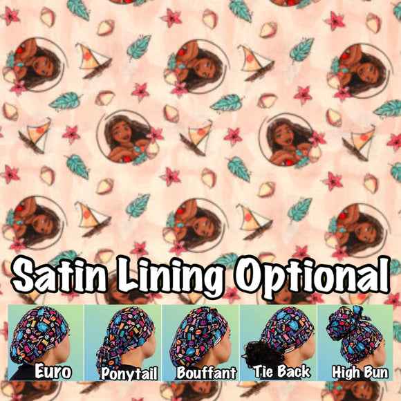 Character. scrub cap (made with licensed Moana fabric)