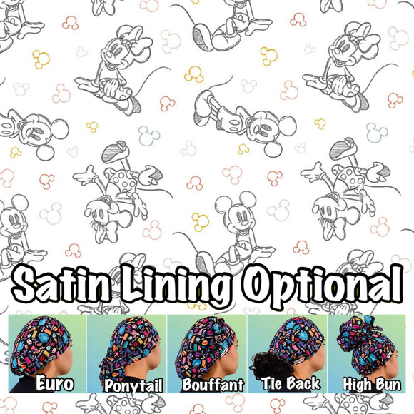 Character. scrub cap (made with licensed Mickey fabric)