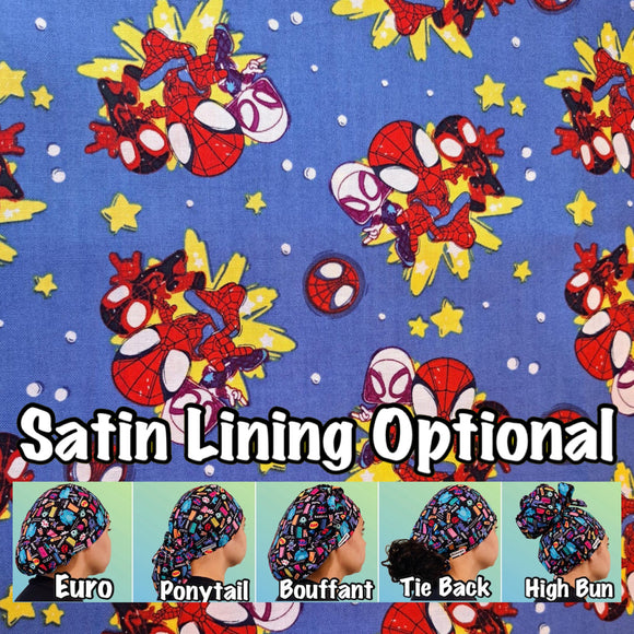Character. scrub cap (made with licensed marvel fabric)
