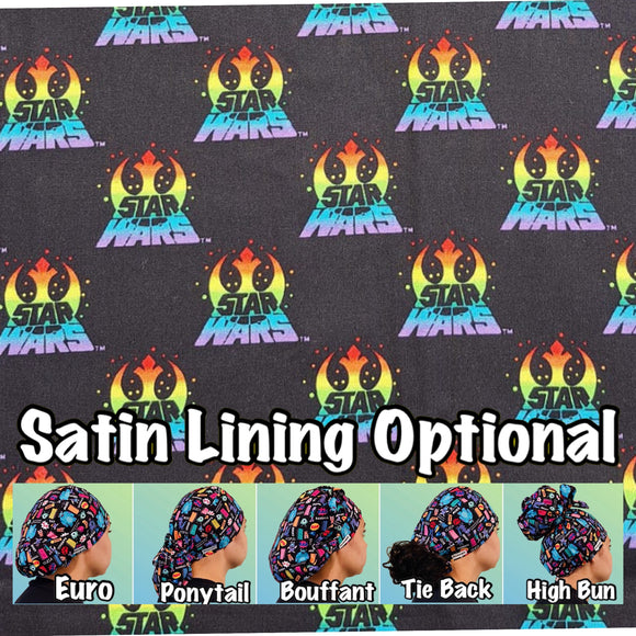 Character. scrub cap (made with licensed Star Wars fabric)