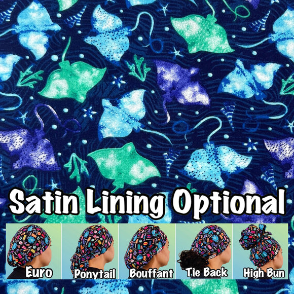 Manta. ray scrub cap