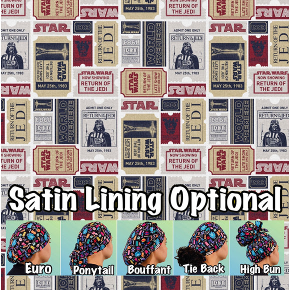 Character. scrub cap (made with licensed Star Wars fabric)