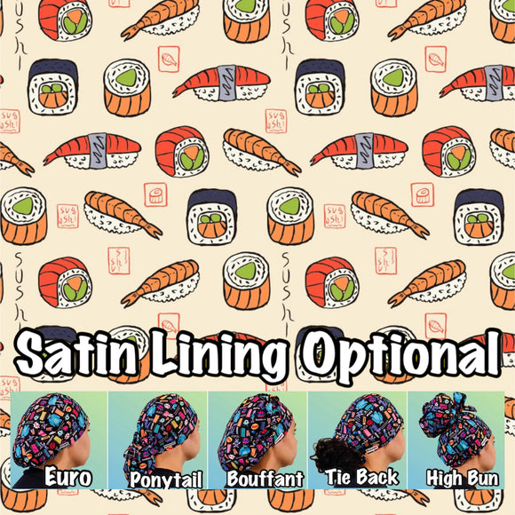 Sushi. scrub cap