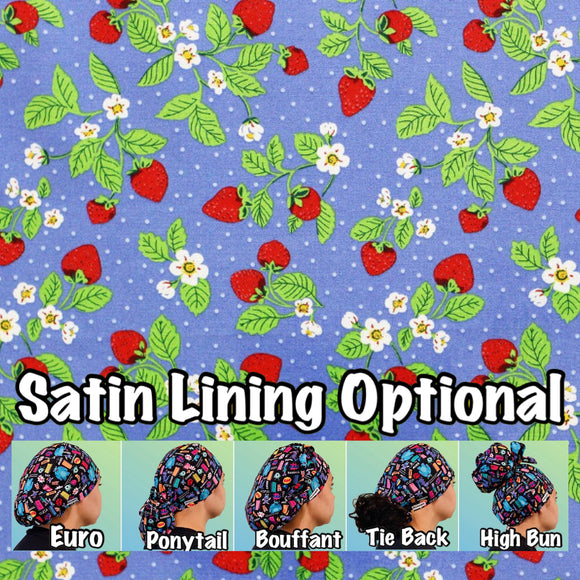 Strawberry. scrub cap