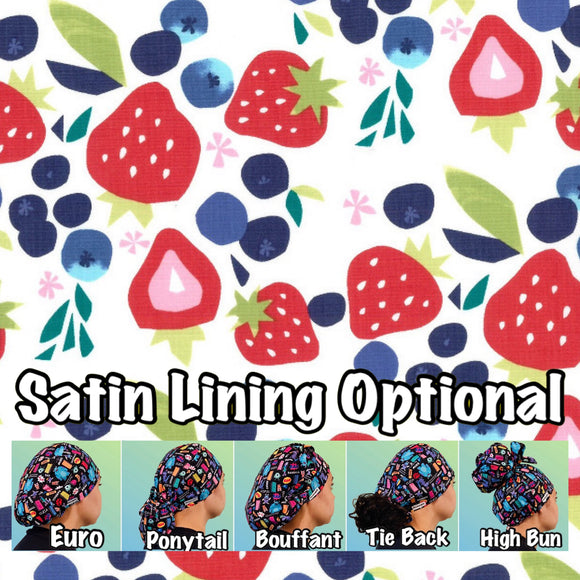 Strawberry. scrub cap