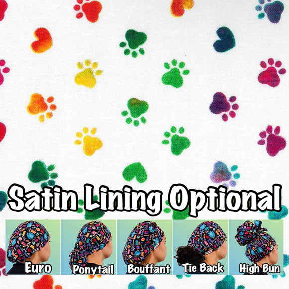 Paws. and bones scrub cap