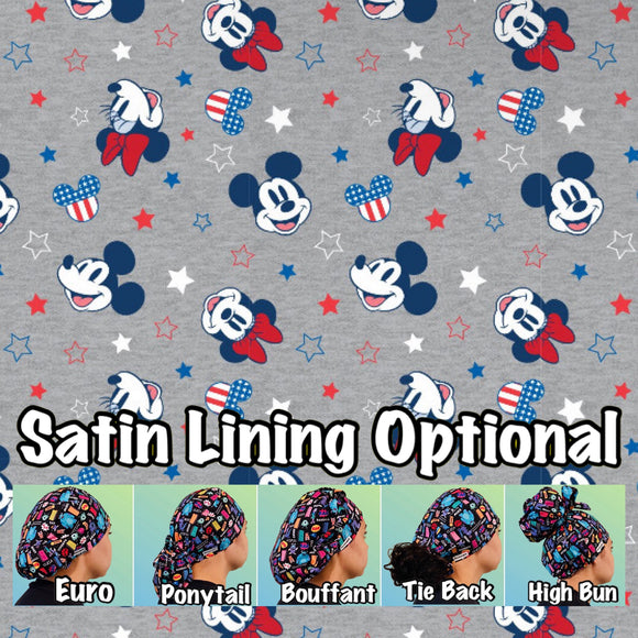 Character. scrub cap (made with licensed Mickey fabric)