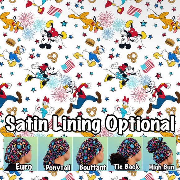 Character. scrub cap (made with licensed Mickey fabric)