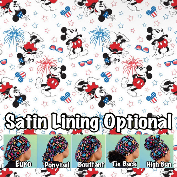 Character. scrub cap (made with licensed Mickey fabric)