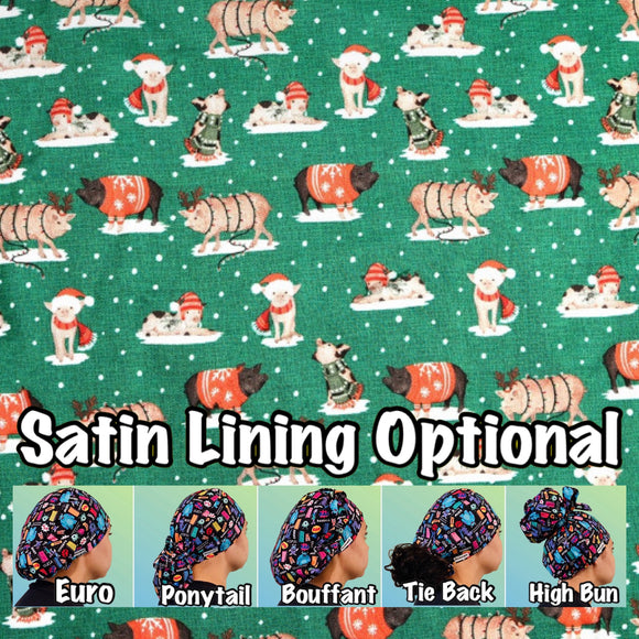Christmas. scrub cap