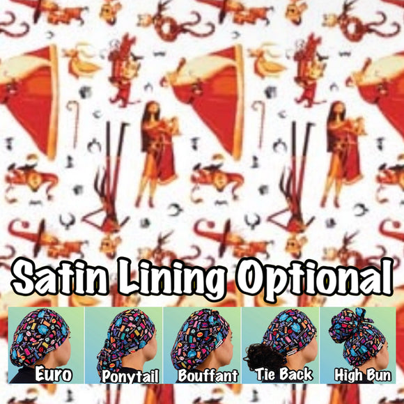 Character. scrub cap (made with licensed Nightmare Before Christmas fabric)