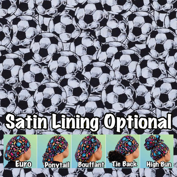 Soccer. balls scrub cap