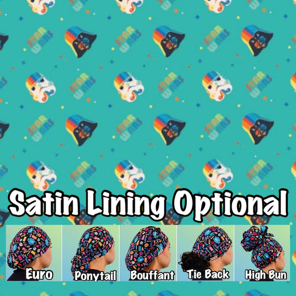 Character. scrub cap (made with licensed Star Wars fabric)