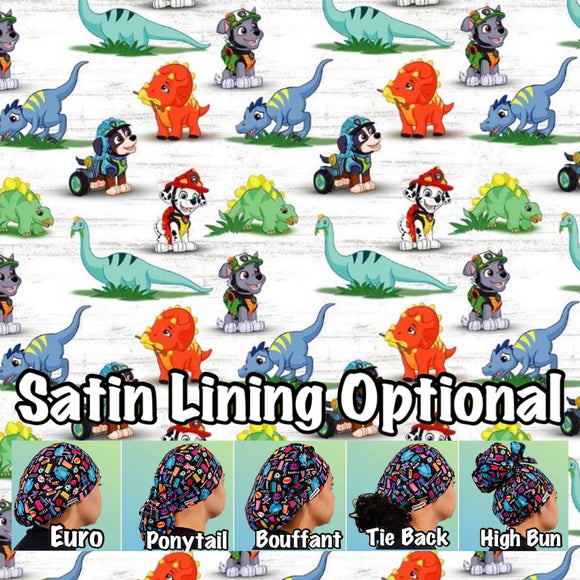 Character. scrub cap (made with licensed Paw Patrol fabric)