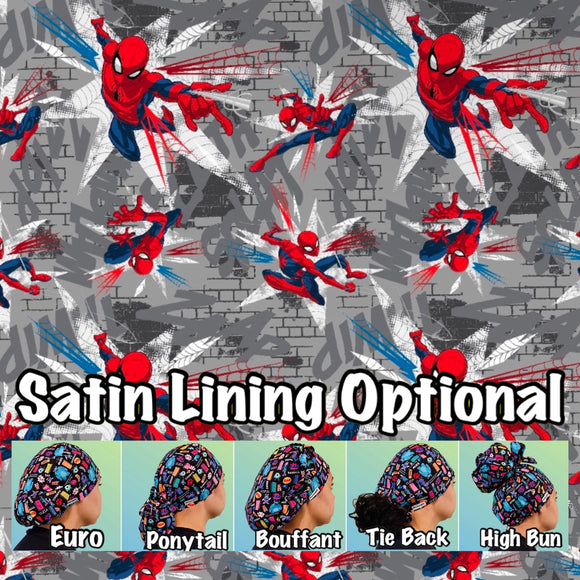 Character. scrub cap (made with licensed marvel fabric)