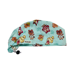 Character scrub cap (made with licensed Animal Crossing fabric)