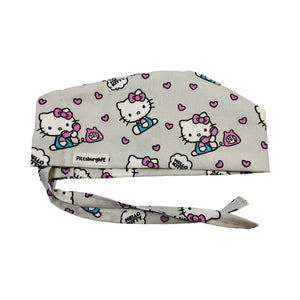 Character. scrub cap (made with licensed Hello Kitty fabric)