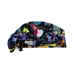 Character scrub cap (made with licensed Disney Villain fabric)