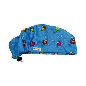 Character scrub cap (made with licensed Among Us fabric)