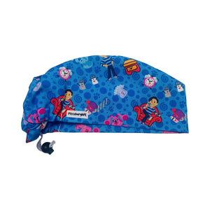 Character. scrub cap (made with licensed Blue’s clues fabric)