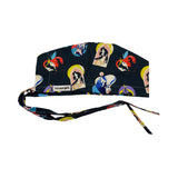 Character scrub cap (made with licensed Disney Villain fabric)