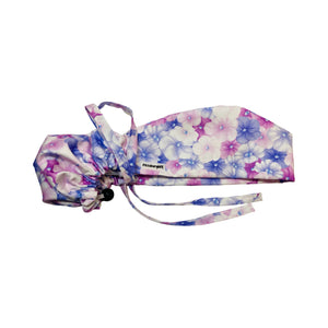 Floral. scrub cap