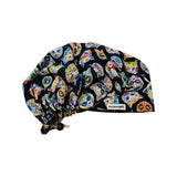 Cat sugar skulls scrub cap