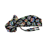Cat. sugar skulls scrub cap