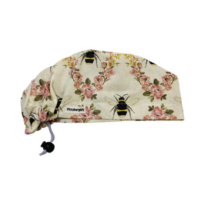 Bees. and flowers scrub cap