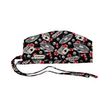 Black & Red casino scrub cap