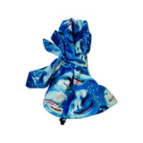 Blue happy shark scrub cap